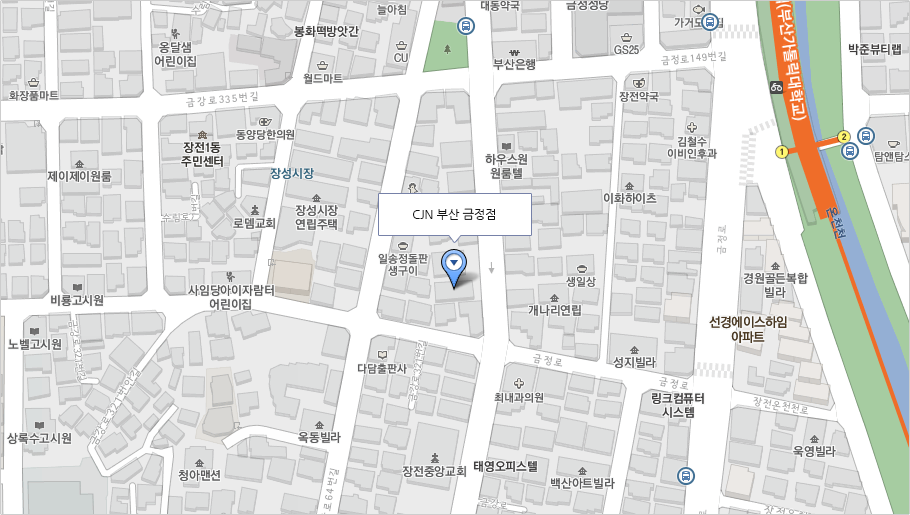 부산 금정점지도